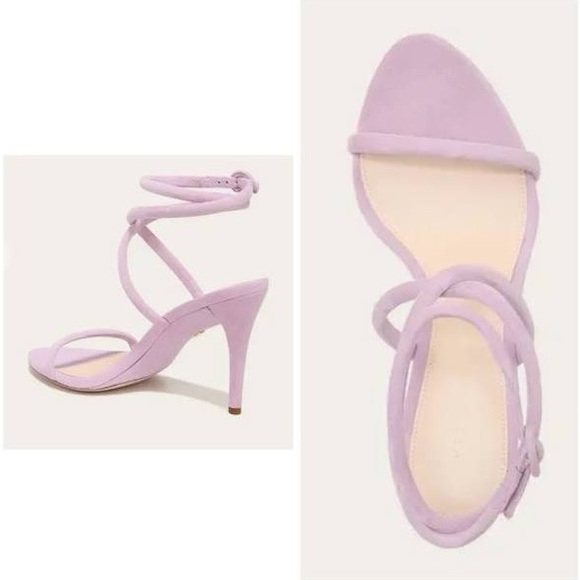 VERONICA BEARD SUEDE LEATHER MARCELINE ANKLE STRAP SANDALS ORCHID NIB SZ 8 - Picture 9 of 16